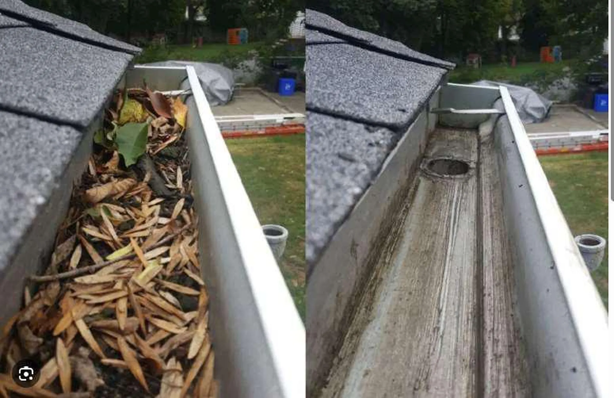 Gutter and downspout clean-up